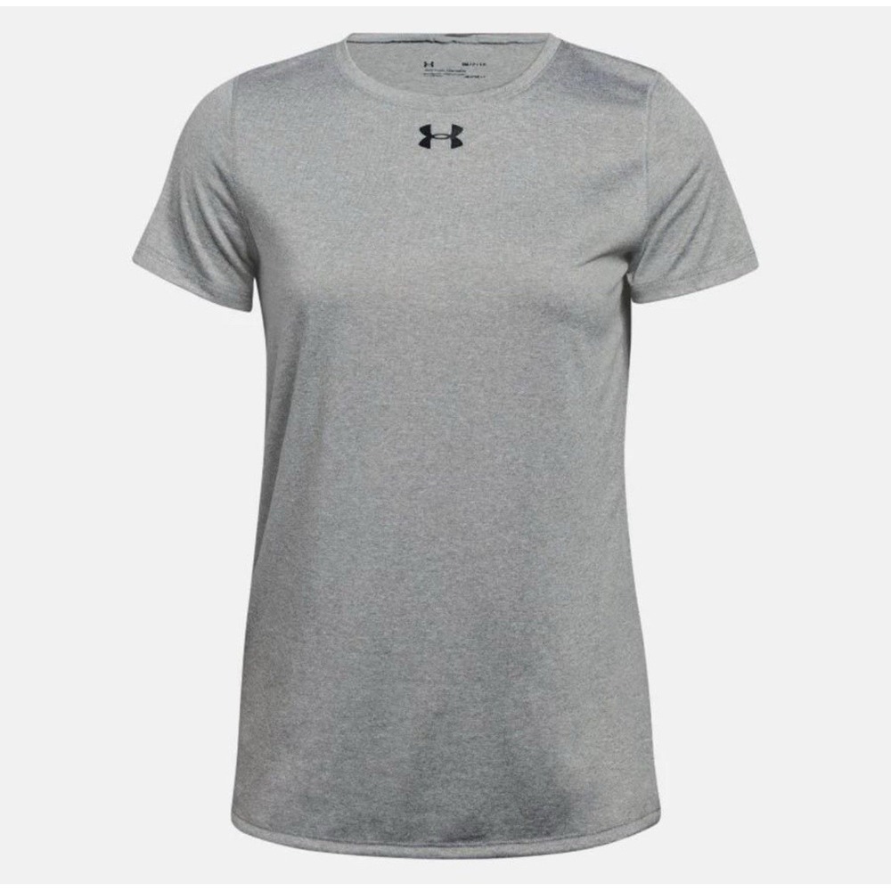 Under Armour Women's Locker Tee Soccer Workout T-shirt Size XL Gray New
